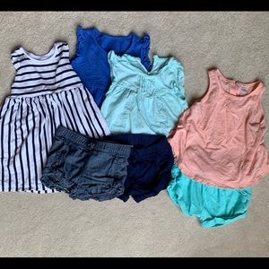Group of 12-18month warm weather girls clothes